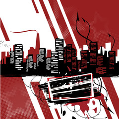 Industrial poster. Grange style banner.