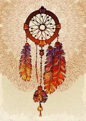 Native american indian traditional dream catcher