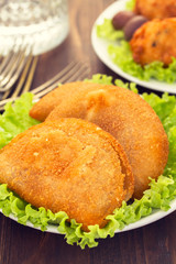 typical portuguese snack ricoes de carne