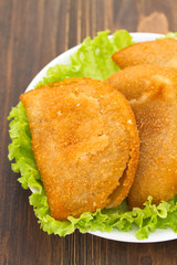 typical portuguese snack ricoes de carne