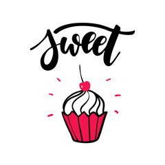 Valentine s Day vector lettering . Isolated handwriting calligraphy love