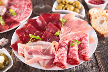 bacon,salami and others meats