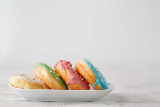 few donuts on plate