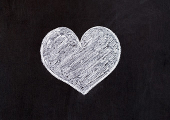 Lover of the heart drawn with chalk on a wooden board for all who love