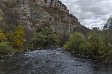 View toward part of river Iskar and Iskar defile, Lakatnik, Bulgaria 