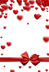 Valentine's love background with hearts.