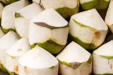 Sweet coconuts.Thai fruits good for drink.