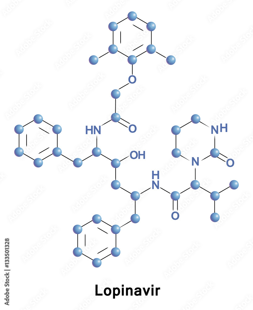 Sticker Lopinavir is an antiretroviral of the protease inhibitor class. It is used against HIV infections as a fixed dose combination with another protease inhibitor, ritonavir. It is bound to plasma proteins