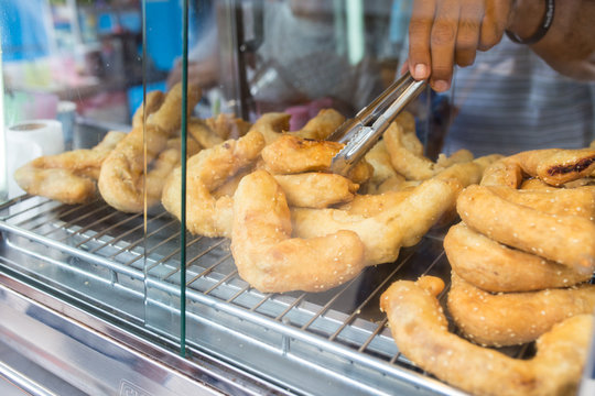 Patongko, street food in Thailand.