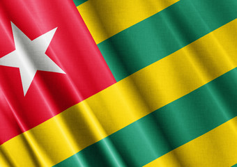 Togo waving flag close