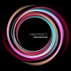 Abstract background with luminous swirling backdrop.