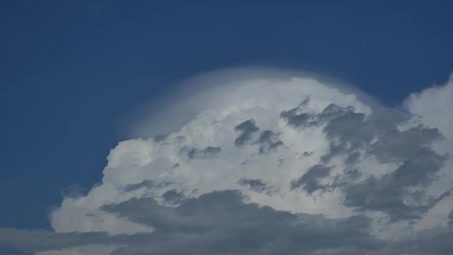 Pileus Cap on Cumulus Clouds Means Strong Updrafts