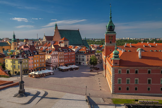 Warsaw. Cityscape image of Old Town Warsaw, Poland during sunny day.