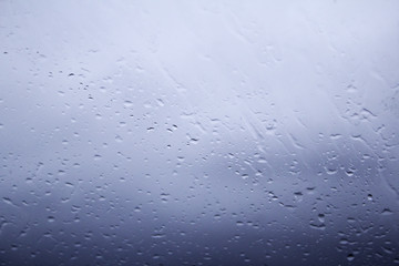 Rain drops car glass
