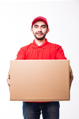 Delivery man with box