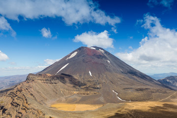 Ngoruhoe volcano. New Zealand. Hiking Tongariro National Pak