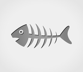 fish grey icon