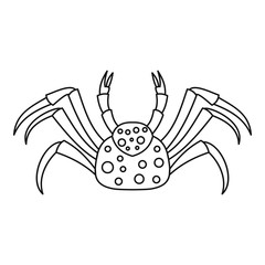 Dotted crab icon, outline style