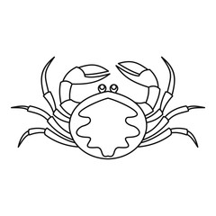 Crab seafood icon, outline style
