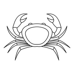 Crab sea animal icon, outline style