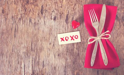 Serving on Valentine's Day.