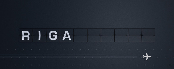 3D Rendering Flip Board Capital riga