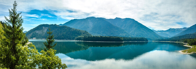 Panoramama of Sylvensteinsee