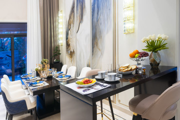 modern dining room interior