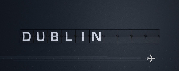 Fototapeta premium 3D Rendering Flip Board Capital dublin