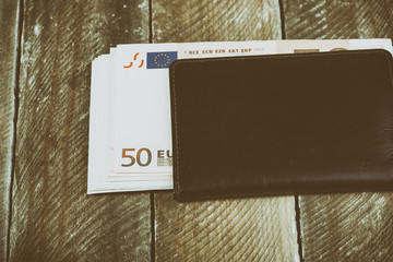 euro currency in the wallet