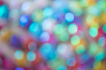 Blurred imaged of colorful christmas stars