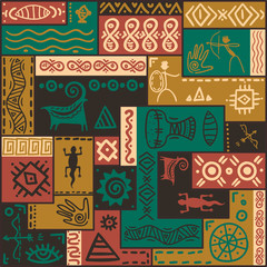 South African ethnic pattern. Vector ornament.