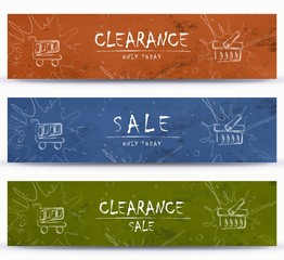 Black Friday, Clearance, Sale, Shopping banner template design