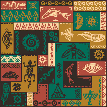 Native american ethnic pattern. Vector ornament.