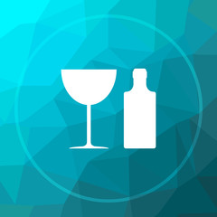 Bottle and glass icon
