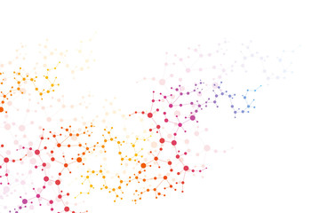 Structure molecule and communication. Dna, atom, neurons. Scientific concept for your design. Connected lines with dots. Medical, technology, chemistry, science background. Vector illustration.