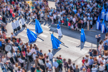 Holy week in Spain ,the procession - obrazy, fototapety, plakaty
