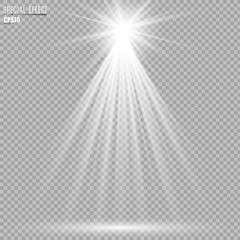 Spotlights scene light effects. Vector illustration