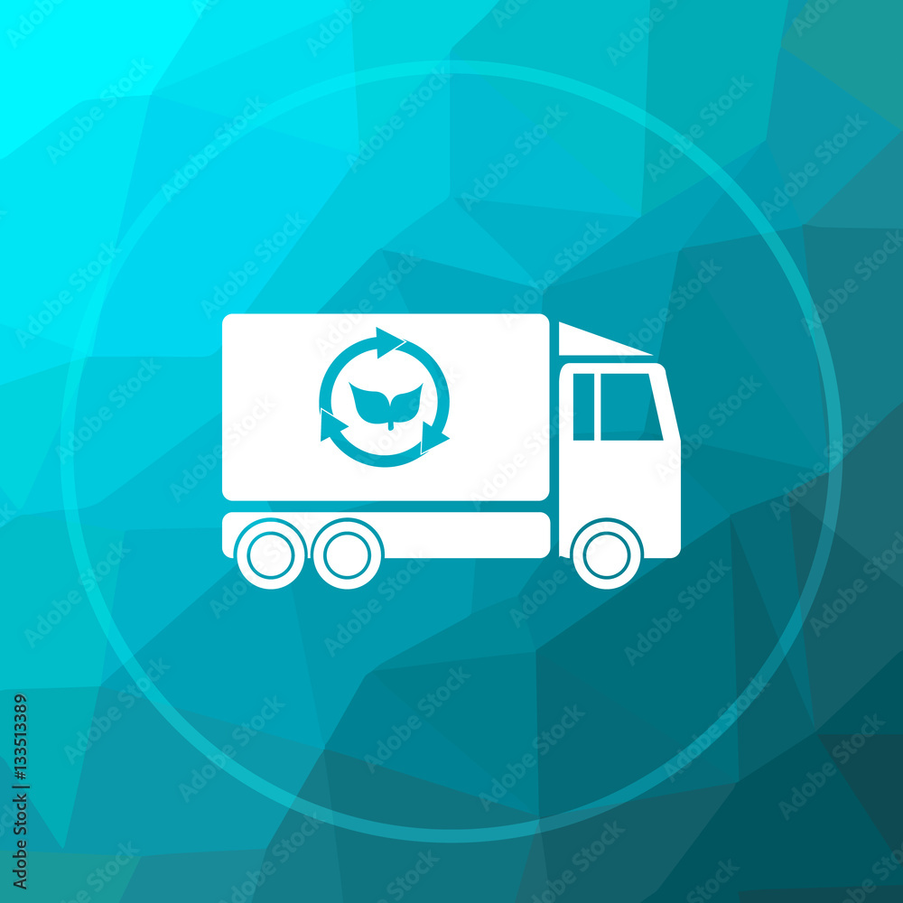 Poster eco truck icon