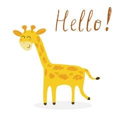 Cute giraffe print for kids