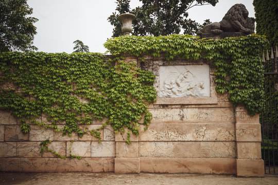 BARCELONA, SPAIN - APRIL 22, 2016: Retro style details in Parc d
