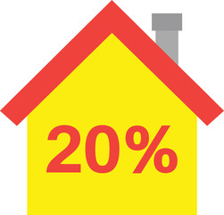 House with 20 percent