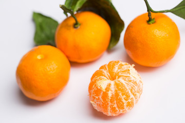 Mandarin on white