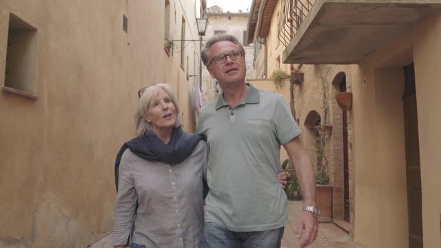 Retired senior couple on vacation