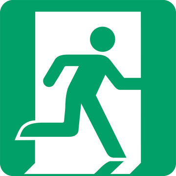 ISO 7010 E002 Emergency exit (right hand)