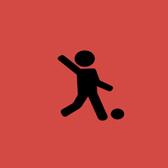 Soccer player icon. flat design