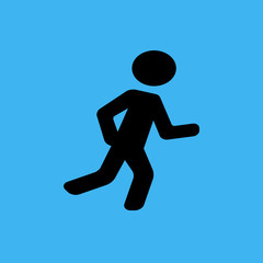 Runner icon. flat design