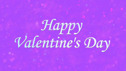 Naklejka na ściany i meble Happy Valentine's Day text on purple background