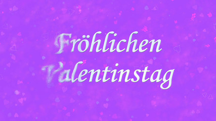 Naklejka na ściany i meble Happy Valentine's Day text in German 