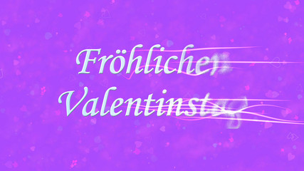 Happy Valentine's Day text in German "Frohlichen Valentinstag"